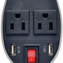 Tripp Lite 200W Car Power Inverter with 2 Outlets & 2 USB Charging Ports, Cup Holder Design, Auto Inverter (PV200CUSB),Gray