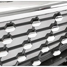 ZMAUTOPARTS Diamond Style Front Upper Hood Grille Black/Chrome Compatible with 2016-2018 Mercedes-Benz E-Class W213