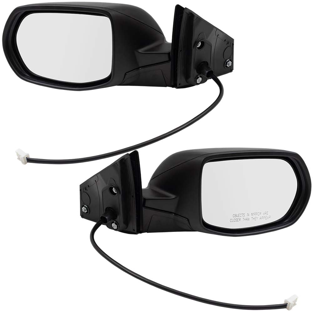 BROCK Pair Side View Mirrors for 2017-2019 Honda CR-V LX Power Textured Black Set 76258TLCB01 76208TLCA01