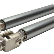 IKON MOTORSPORTS Adjustable Universal Fit Most Vehicles Front Bumper Lip Splitter Diffuser Strut Rod Tie Support Bars 2PCS Gunmetal Sanded