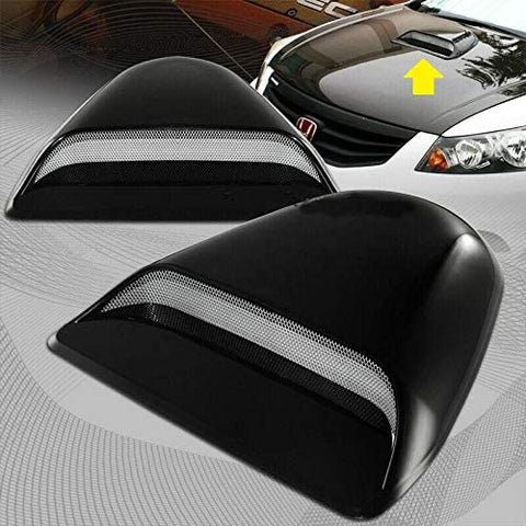 S SIZVER Signature Universal Auto Parts Accessories Universal Black Painted ABS Plastic Racing Air Flow Vent Turbo Hood Scoop Cover