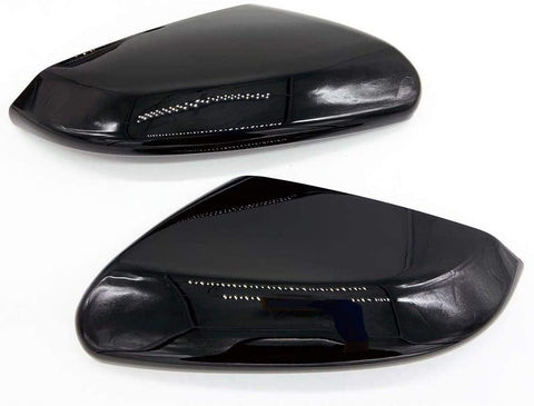 S SIZVER Glossy-Black Series Door Handle Covers Overlay No Smart Thumb Buttons Compatible with 2016-2020 Honda Civic