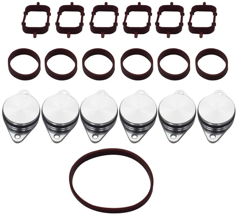 6PCS 33mm Swirl Flap Flaps Delete Removal Blanks Plugs Replacement for BMW M57 M57N M57TU,Manufactured Since 2004(Silver)