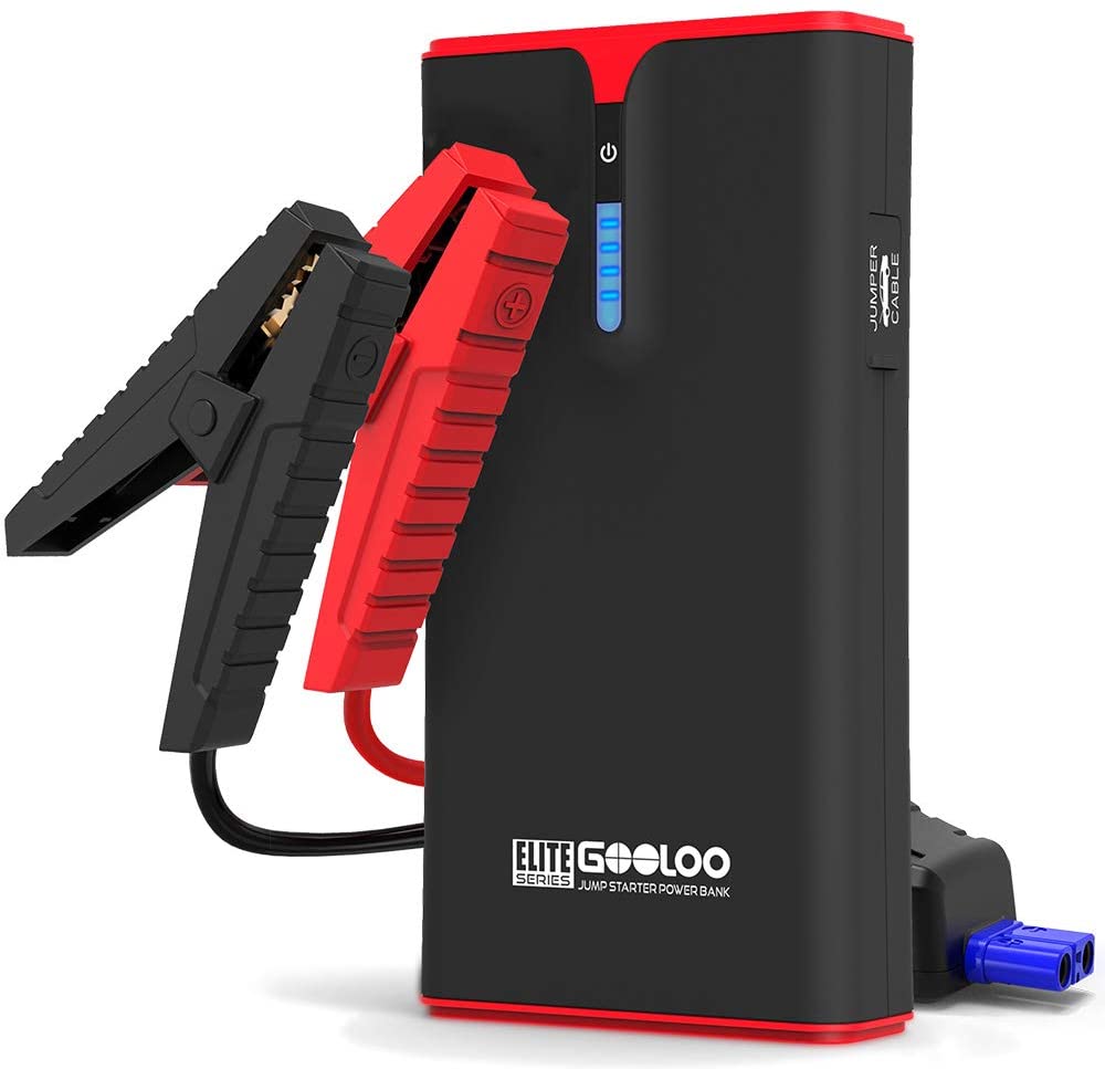 GOOLOO Jump Starter Battery Pack 2000A Peak SuperSafe Car Starter (Up to  8.0L Gas or 6.0L Diesel Engine) with USB Quick Charge and LED Light,12V