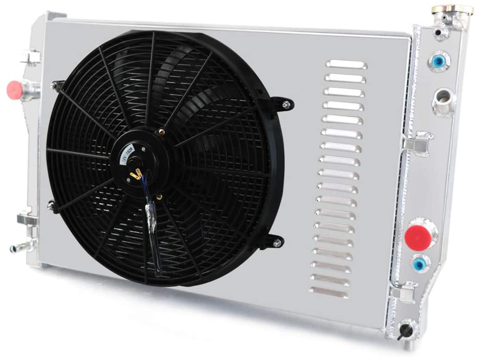 OzCoolingParts New Designs 93-02 Chevy & Pontiac Radiator Fan Shroud Kit, 4 Row Core Aluminum Radiator + 16