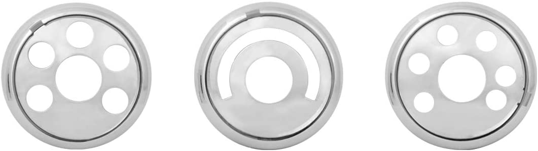 GG Grand General 67817 Chrome Plastic Ac Control Knob Cover Set, FL Cascadia 2008+