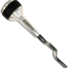 DV8 Offroad | Replacement 4WD Shift Knob for Wrangler TJ | Billet Aluminum | Included Patented Tire Tread Rubber Grip | Silver Finish