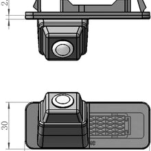Misayaee Rear View Back Up Reverse Parking Camera in License Plate Lighting Night Version (NTSC) for MB Smart 451,Smart R300/R350/Fortwo/Smart ED 2007-2014