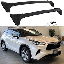 HEKA US Stock Cross Bars Roof Racks fit for 2020 2021 Toyota Highlander L & LE,Luggage Crossbars Cargo Bag Carrier Aluminum Rooftop Set Carrying Kayak Bike Canoe (Black (Model without side rails))