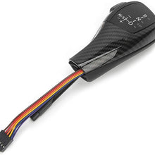 Qiilu Car Gear Shift, LHD Automatic LED Gear Shift Knob Retrofit Kit Fit for BMW E90 E92 E84 E89 for F30 Style(Black)