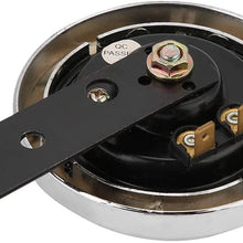 Qii lu Universal Motorcycle Electric Loud Horn Siren 12V 110DB Waterproof Round Horn Speaker