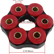 PTNHZ Manual Transmission Mount Flex Disc Drive Shaft Coupling Bushing Aluminum Polyurethane 85A Compatible for E30 E46 E36 E53 E24 Z4 26117511454/26112226527