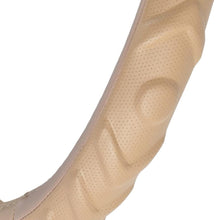Motor Trend 100% Odorless Car Steering Wheel Cover - Comfort Cushion Grip, Tan Beige Small Size (13.5 to 14.5 Inch)