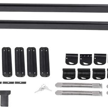 Qiilu Universal 2X Aluminum Car Top Luggage Roof Rack Cross Bars Carrier with 2 Keys