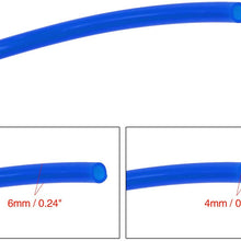 X AUTOHAUX 10 Meter 32.8ft 4mm Inner Dia Universal Polyurethane PU Vacuum Hose Tube Blue for Car
