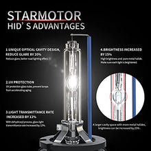 Starmotor D4S 5000K 35W HID Xenon Headlight Bulbs High Low Beam automotive bulb 42402 66440 42402XV Replacement Waterproof Design Headlight Lamps Head Lights for 12V Car Pack of 2 Car Headlamps