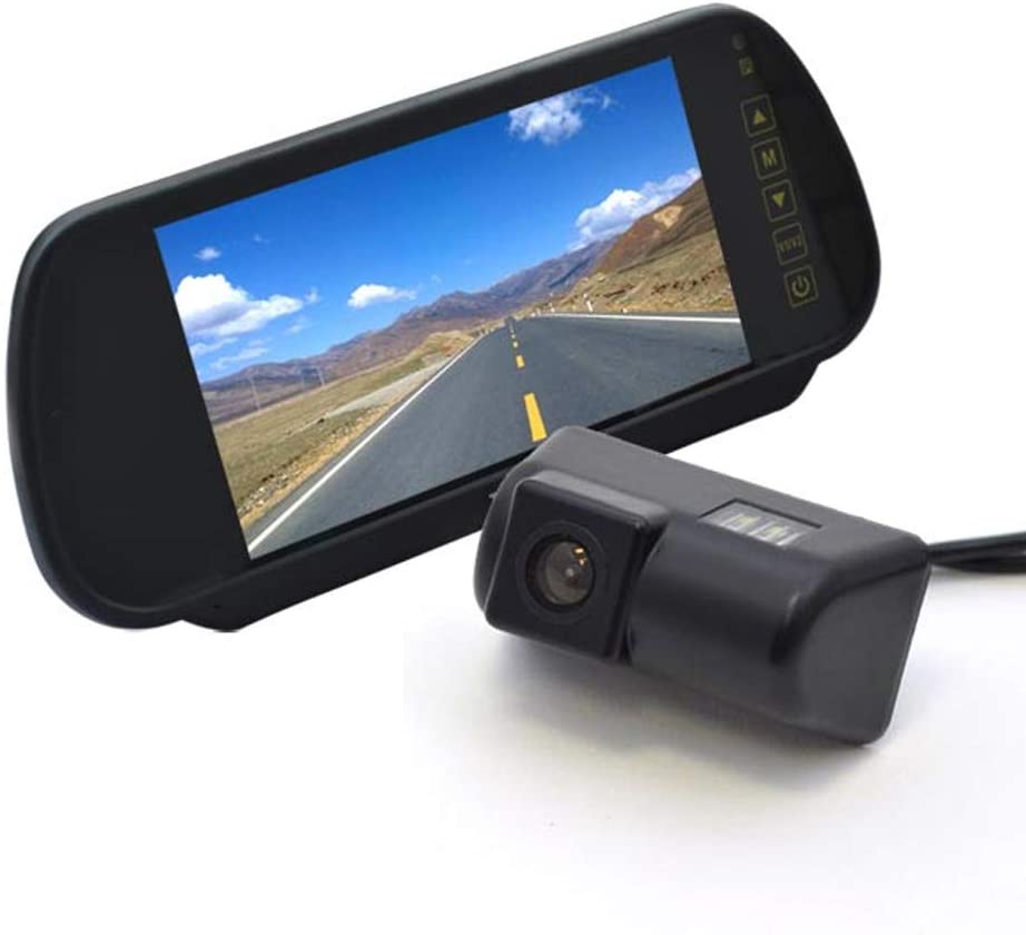 Vardsafe VS302K Replacement Rear View Backup Camera & 7 Inch Clip-on Mirror Monitor for Ford Transit Connect (2010-2018)