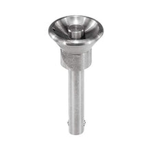 Kipp 03194-2305030 Stainless Steel Ball Lock Pin, Button Head Style, Self-Locking, Natural Finish, 62.5mm Length, Metric