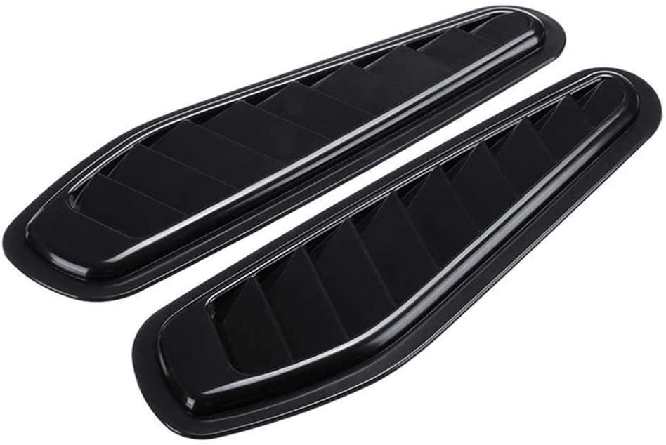 LSJVFK Universal Car Air Flow Cover Hood Car Decorative Intake Hood Scoop Vent Bonnet (Black)