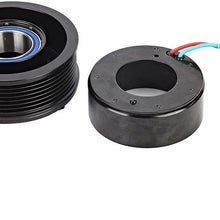 AC Compressor Clutch, A/C Air Conditioning Compressor Clutch Coil Assembly Kit with Bearing, Coil and Pulley Fit for Honda CR-V 2002-2006, Replaces Part# 38810PNB006