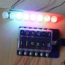 12V 24V Blade Fuse Box Holder 12/6 Ways Modified Fuse Box Terminal Block with Warning Light for Car Boat Marine Trike (Color : Army Green)