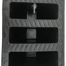 ROBLOCK 2 Pack Wheel Chocks Rubber Heavy Duty Black with Eyebolt, 9" Length x 7.1" Width x 5.5" Height