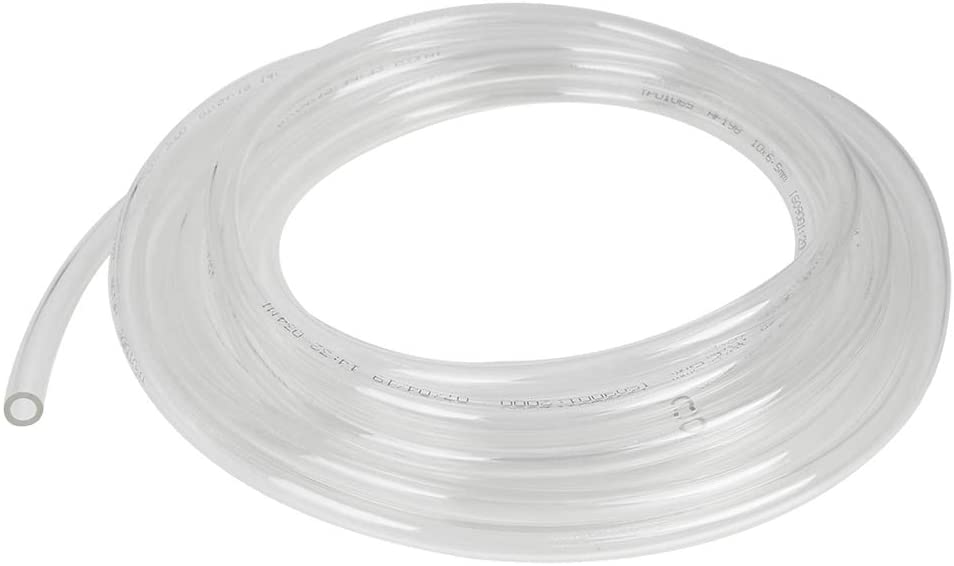 X AUTOHAUX 5 Meter 16.40ft Clear Polyurethane PU Air Hose Pipe Tubing 10mm OD 6.5mm ID for Car