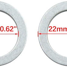 X AUTOHAUX 50pcs Engine Oil Crush Washers Drain Plug Gaskets 16mm ID. 22mm OD. for Car