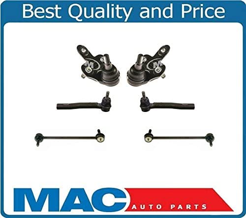 For 09-16 Venza 10-16 RX350 Lower Ball Joints Tie Rods Sway Bar Links 6pc