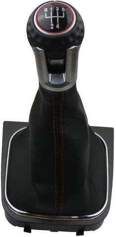 Malcayang 5 Speed Car Gear Shift Knob for Volkswagen VW Golf 5 6 MK5 MK6 GTI GTD R32 R20 2004-2013,Gear Lever Shift Knob with Boot Cover