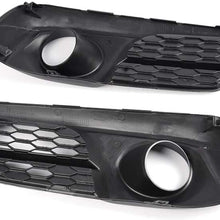 Clear Lens Chrome Housing Black Bezel Front Fog Lights Compatible For Honda Civic 2/4Drs 2016-ON Fog Lamps Upgrade Replacement Wiring + Switch + Harness