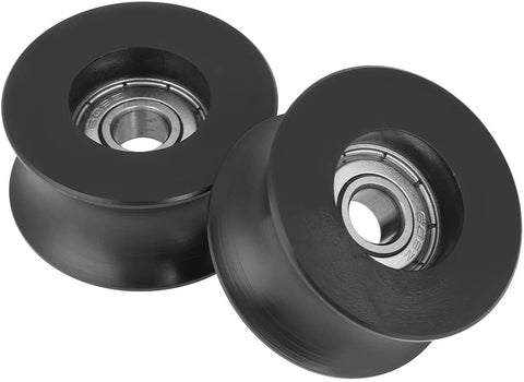 4PCs U Groove Pulley, 0840UU U Type U Groove Pulley Roller Guide Wheel 8x40x20.7mm with Grease for Door Window