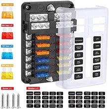Car Boat Fuse Box Holder With 12 Way Blade Fuse Holder Block amp; Warning Indicator 12V~24V Power Distribution Panel Board (Color : 6 Ways Fuse Box)