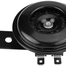 Amhousejoy Universal Motorcycle Electric Horn kit 12V 1.5A 105db Waterproof Round Loud Horn Speaker for Scooter Moped Dirt Bike ATV