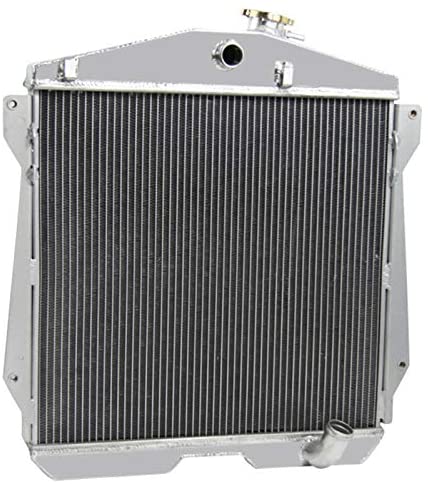 CoolingCare 6 Cylinder Engine Aluminum Radiator, 4 Row Core Radiator for 1941-1948 Chevy Fleetline/FleetMaster/Stylemaster Series
