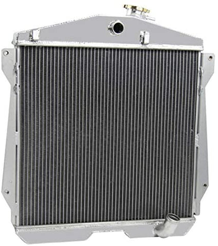 CoolingCare 6 Cylinder Engine Aluminum Radiator, 4 Row Core Radiator for 1941-1948 Chevy Fleetline/FleetMaster/Stylemaster Series