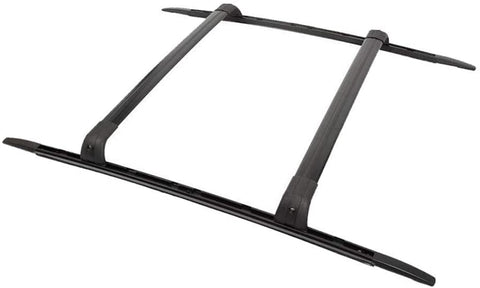 Roof Rack Cross Bars Compatible With 2006-2013 LAND ROVER RANGE ROVER SPORT HSE, Factory Style Aluminum Black by IKON MOTORSPORTS