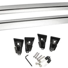 Ai CAR FUN 93cm-99cm 1 Set Black Universal Roof Rack Cross Bar Top Roof Rail Luggage Cargo Rack Rails Carrier Rack Frame with Anti-Theft Lock for Car SUV Pickup Truck