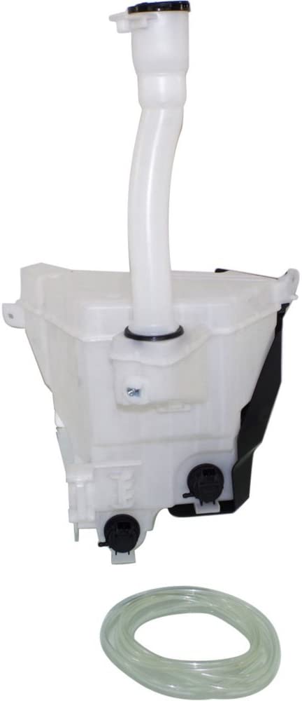 Washer Reservoir Windshield Expansion Tank Dual Pump Type w/Washer Pumps, Filler Neck, Cap, and Fluid Level Sensor compatible with Vehicles w/Rear Wiper