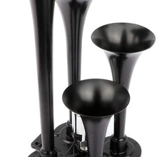 ZENITHIKE Air Horn Kit Trumpet Air Horn Powerful Loud 185db 4 Trumpet Car Horn for Vehicle Truck Lorry Trains Boat Car