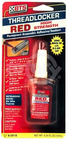Red Threadlocker 0.34 Fl Oz Bottle