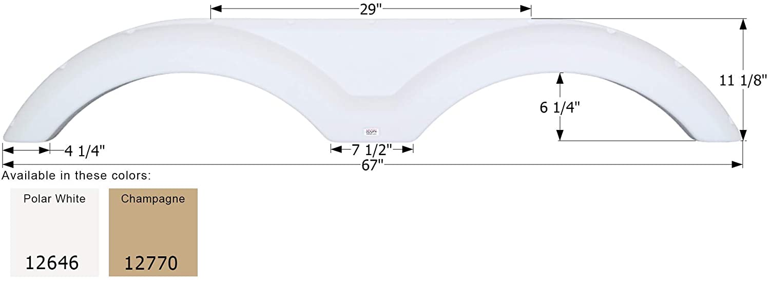 ICON Fender Skirt, Tandem, Sunnybrook, FS2646, Champagne