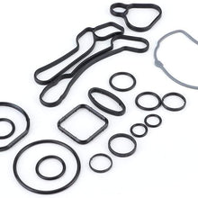 Oil Cooler Seals, Rubber Engine Oil Cooler Gasket Seals Set 55355603 Repair Kit Fit for Vauxhall Astra