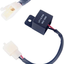 2-Pin LED Electronic Flasher Relay, 12V Indicator Light Flasher Relay Fix for Motorcycle/Bike LED Turn Signal Bulbs Hyper Flash/Rapid Blink Issues