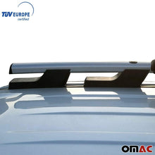 OMAC Silver Aluminum Top Roof Rack Side Rails Bars | Cross Bar Replacement for Rooftop Cargo Bag Luggage Kayak Canoe Carrier | 165 LBS / 75 KG Load Capacity - Set 2 Pcs | Fits Ford Transit 2014-2021