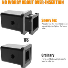 SnowyFox Heavy Duty Hitch Receiver Reducer 2-1/2 (Class V) to 2 inches (Class III and IV) Hitch Adapter Convertor Towing Mount Sleeve Extender for Bike Rack Cargo Carrier