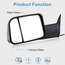 ECCPP Towing Mirrors for Dodge Ram 1500 2500 3500 1998 1999 2000 2001 Power Heated Pickup Mirrors