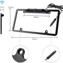 WiFi Wireless License Plate Frame Reversing Camera IR Night Vision PZ439, with IP67 Waterproof Rating, 170 Degrees Perfect Viewing Angle and 8 Infrared Night Vision Lights