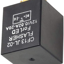 ZYHW 3 PIN Square CF13 Electronic Flasher Relay Fix 12V 0.02A-20A for Car Vehicle LED Turn Signal Light Bulbs 3Pcs
