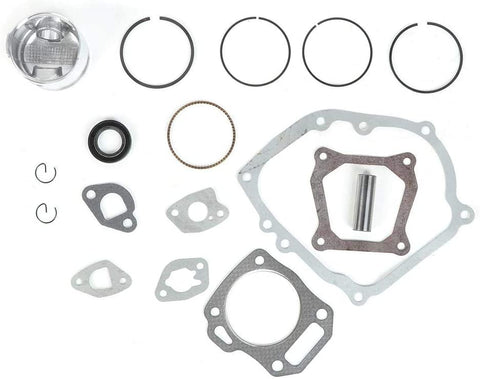 KIMISS Oil Seal Gasket Kit,2.7in Piston Rings Oil Seal Gasket Kit Set 13101-ZH8-010 Fits for GX160 GX200 168F